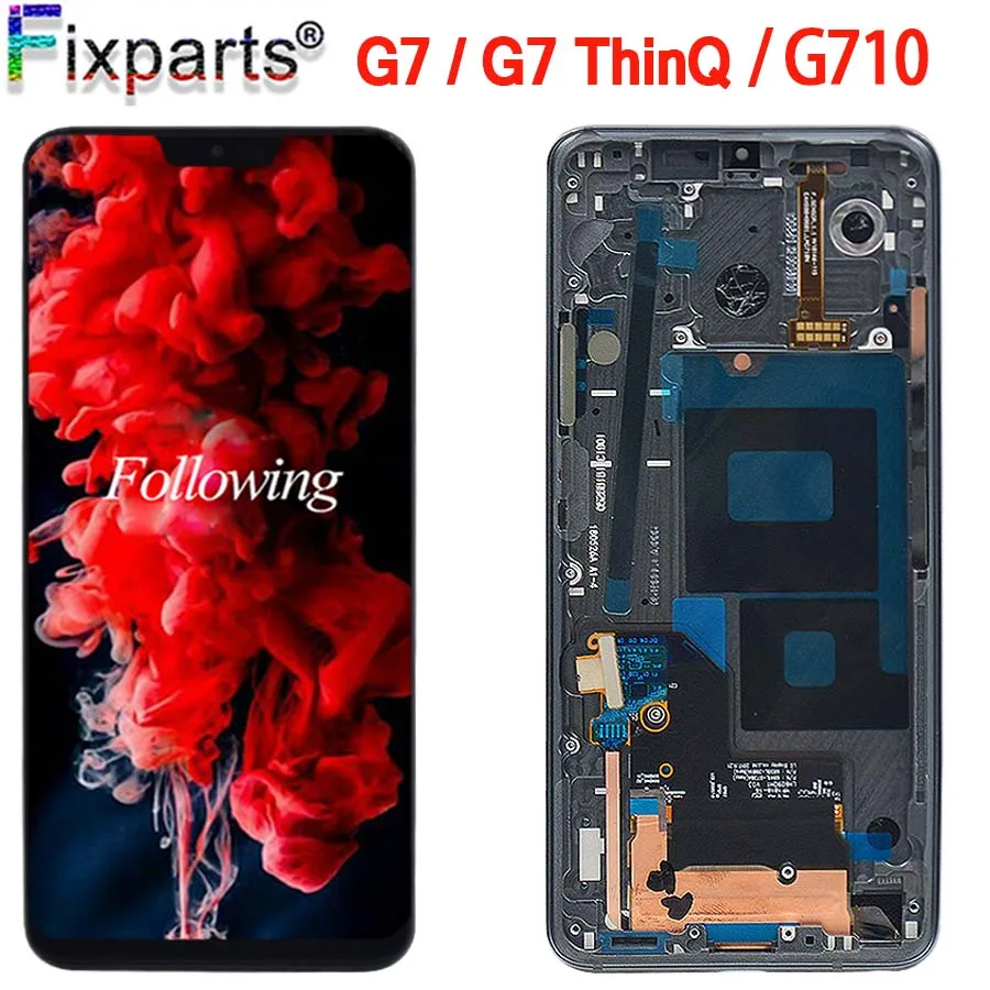 

6.1" For LG G7 LCD G710 G710EM G710PM G710VMP Display Touch Screen Digitizer Assembly With Frame Replacement For LG G7 ThinQ LCD