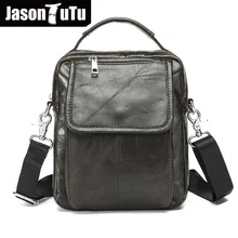 JASON TUTU мужские сумки из натуральной кожи брендовые дизайнерские сумки черная маленькая сумка на плечо мужская Курьерская сумка, портфель HN100