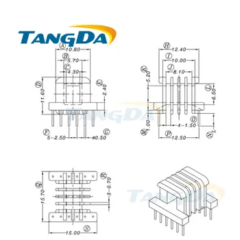 

Tangda EE EE16 Type 6+6 pin 12P Bobbin magnetic core+skeleton ferrites Power Transformer PC40 DIP 4 groove More slot horizontal