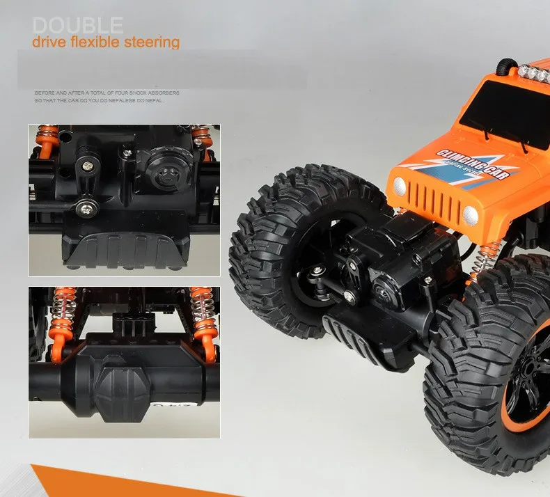 4WD электрический RC автомобиль Рок Гусеничный пульт дистанционного управления игрушки автомобили на радиоуправлении led 4x4 привод внедорожные Игрушки для мальчиков Детский подарок