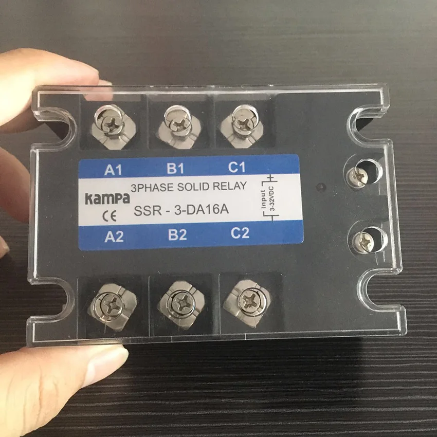 TSR-16DA 16A трехфазное твердотельное реле SSR DC Control AC 3-32VDC нагрузка 24-480VAC 16DA |