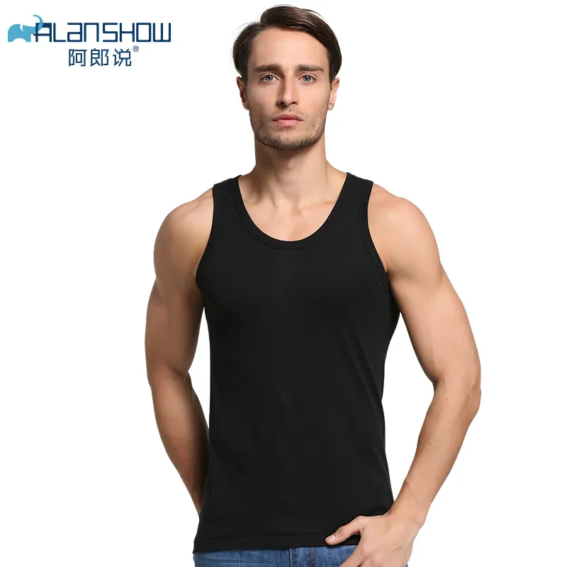 

100% Cotton Mens undershirt Slim Fit Men Underwear Clothing Bodybuilding Undershirts Fitness Tops Tees Lifting Vest Underwears