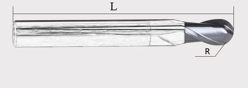 R3 R4 HRC45 2 Флейта Вольфрам твердосплавные Altin покрытием ЧПУ Режущий инструмент сферическим концом фреза