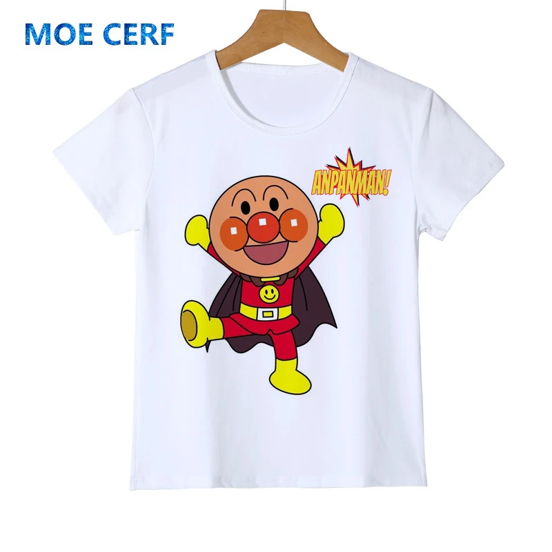 

Kids Baikinman Cartoon Print T shirt Funny Clothes Boys/Girls/Baby Anpanman Summer Short Sleeve Children's T-shirt Z51-2