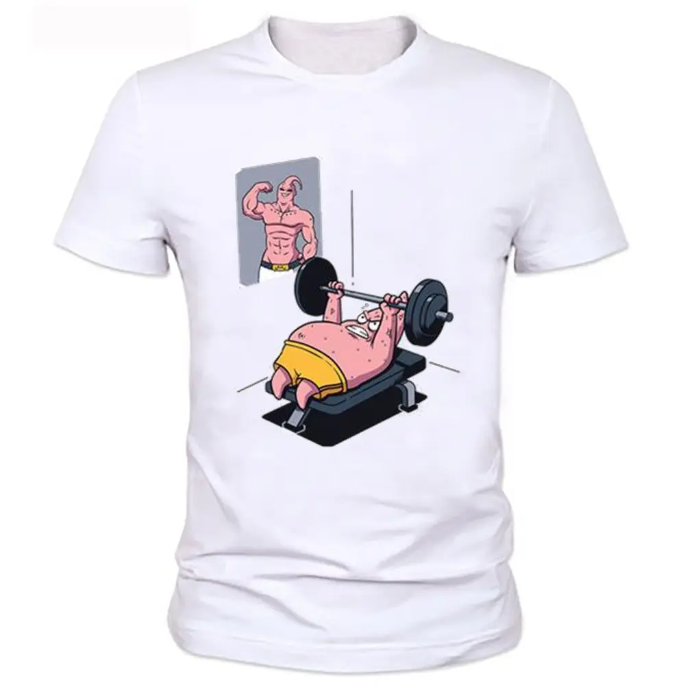 

Funny Fitness Tee Dragon Ball T shirt men Dragon Ball Z T-shirt homme Super Saiya Evolution Weight Lifting punk tshirt camisetas