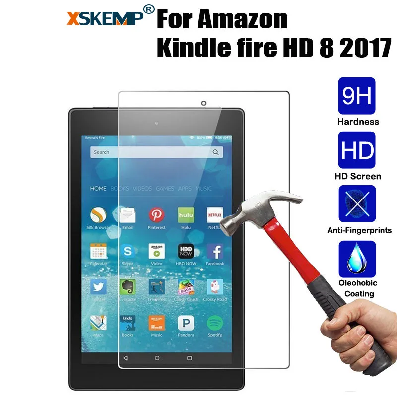 Закаленное стекло для защиты экрана Amazon Kindle fire HD 8 2017 0 стальная пленка
