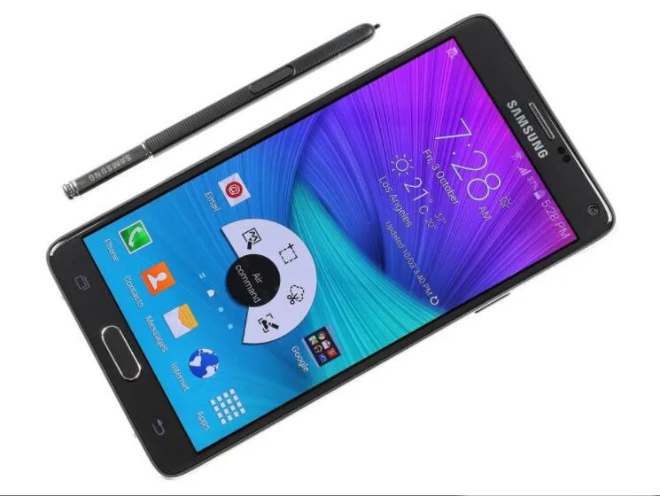 Note 4 разблокированный смартфон samsung Galaxy Note 4 N910A N910F N910P LTE 5,7 дюймов 16 МП 3 ГБ 32 ГБ отремонтированный мобильный телефон