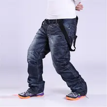 SAENSHING лыжные брюки мужчин плюс Размер s-Размер 3XL джинсовые сноуборд брюки Водонепроницаемый дышащий Утолщаются лыжные брюки мужчины зимой на открытом воздухе брюки