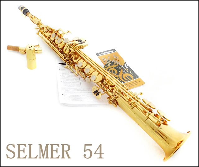 Cheap New French Selmer  High-pitch Soprano Saxophone One Piece Straight B Flat Saxe Top Musical Instrument sax boquilha Saxofone