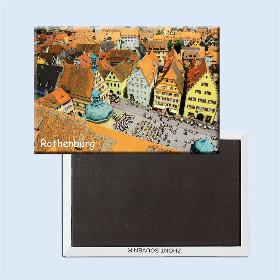 

78*54mm Rothenburg Market Metal Wrapped Souvenir Magnets 20081 Tourist Souvenir Gift