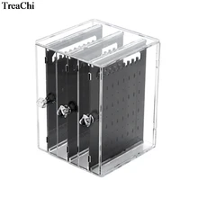 Earring Cabinet And Get Free Shipping On Aliexpress Clear Acrylic 3 Drawer Makeup Jewelry Organizer Holder Earrings Stud Portable Earring Case Cabinet