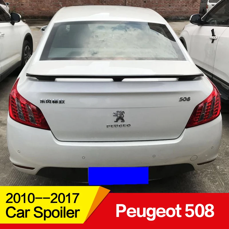 

Use for Peugeot 508 spoiler 2010 11 12 13 14 15 16 17 year rear wing Automobile Decoration with colour Car refitting accessory