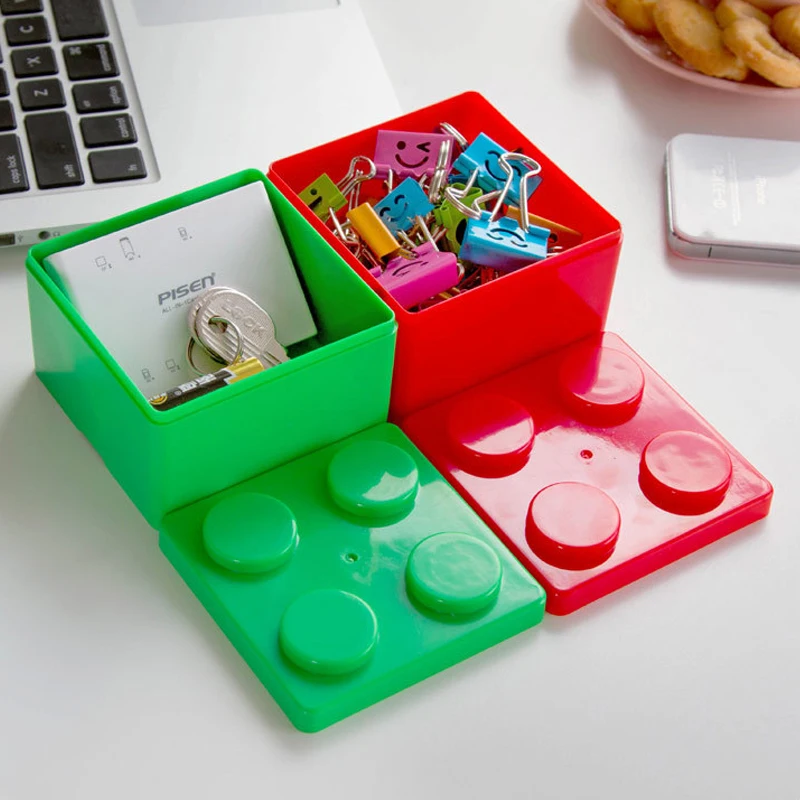 

Multi-function Building Blocks Can Superimposed On the Desktop Storage Boxes Women's Cosmetics Boxes Office Stationery Box