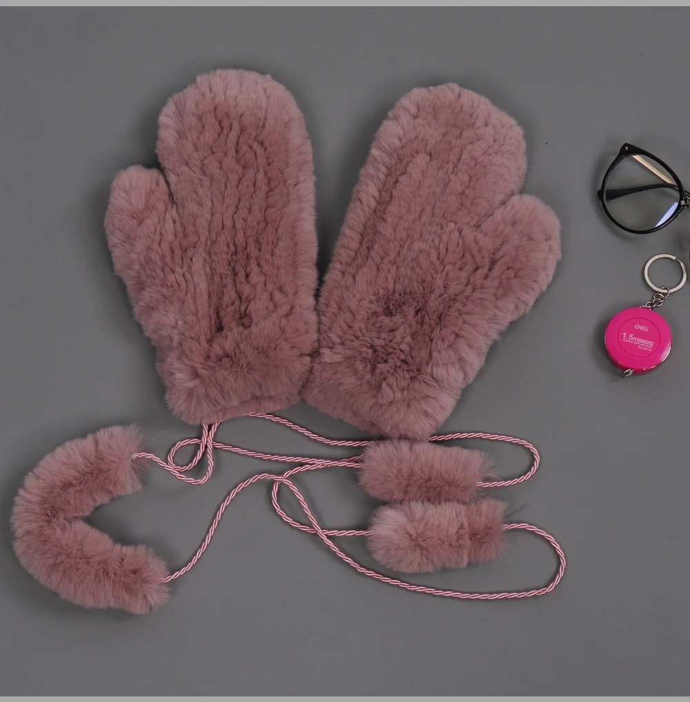Хит, натуральный настоящий мех кролика, перчатки, Хорошие эластичные женские зимние вязаные варежки из настоящего кроличьего меха, перчатки из натурального меха для улицы