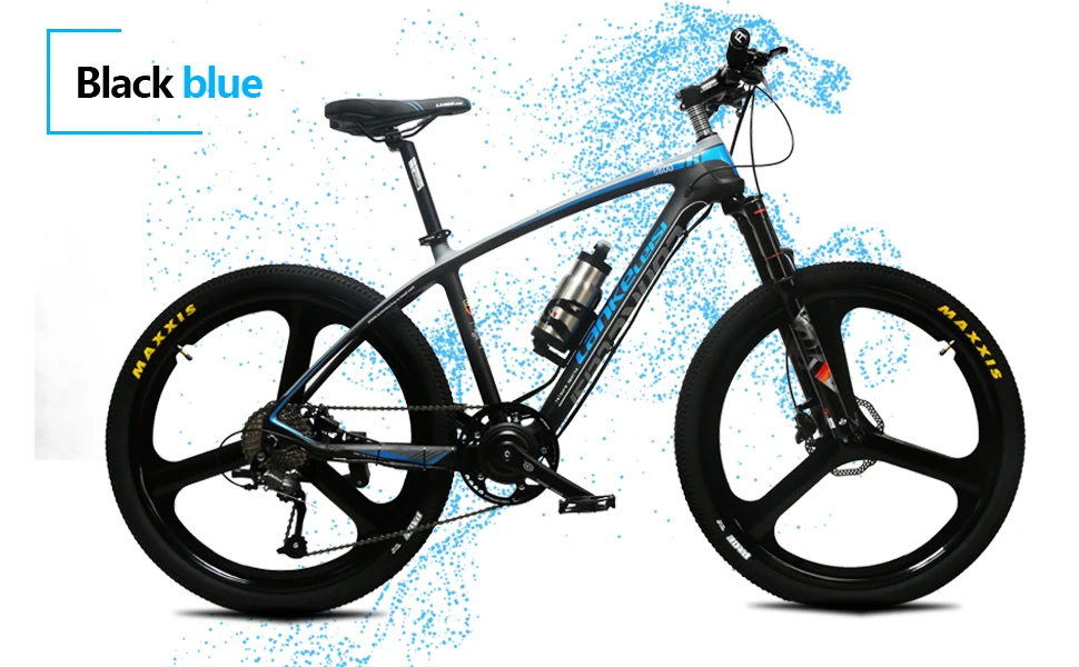Perfect Cyrusher S600 Electric Mountain Bike 26x17 Carbon Fiber frame bike 250W 36V 6.8ah Battery 9 Speeds Electric mountain Bicycle 5