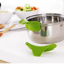 200 шт./лот воронка для жидкости горшки и сковородки круглый обод дефлектор анти-разлив слив носик скольжения на беспорядок кухонные принадлежности для приготовления пищи инструмент