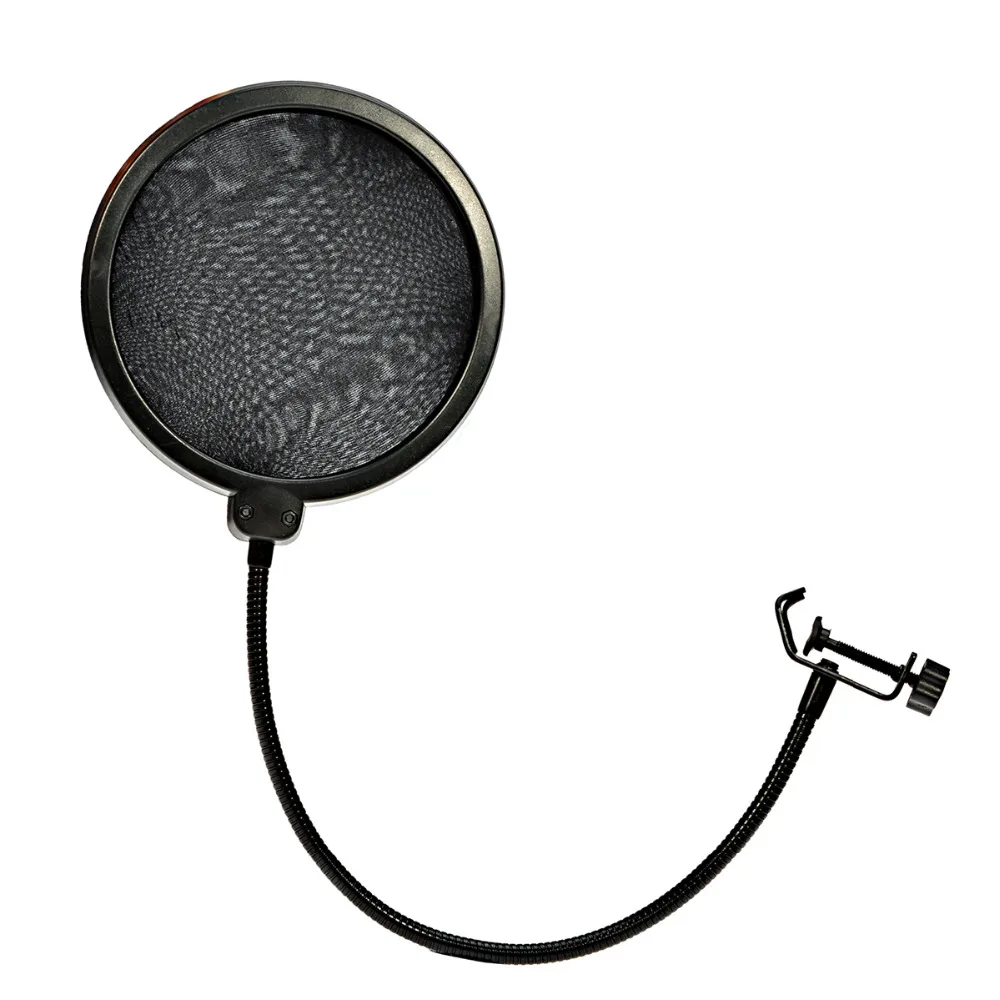 

Professional MPF-6 6-Inch Clamp On Microphone Pop Filter Bilayer Recording Spray Guard