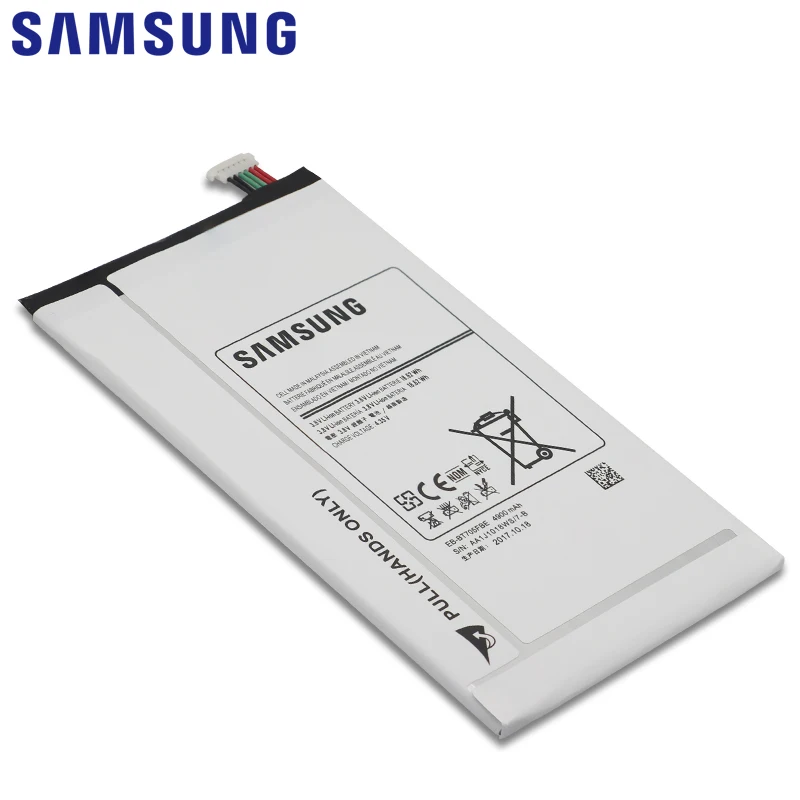 SAMSUNG оригинальный планшет батарея EB BT705FBE Замена для Samsung Galaxy Tab S 8 4 T700 T705 4900mAh
