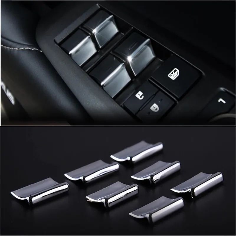 

7pcs Chrome Window Glass Lift Button Cover Trim Decal For Lexus ES200 250 300h CT200H Car Styling Interior Accessories