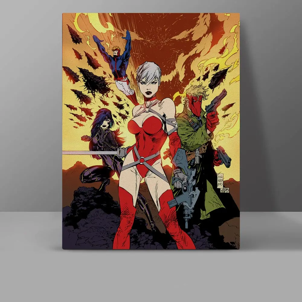 

Red Assassin Canvas Painting Superhero Electra Wall Pictures Living Room HD Print Hanging Painting