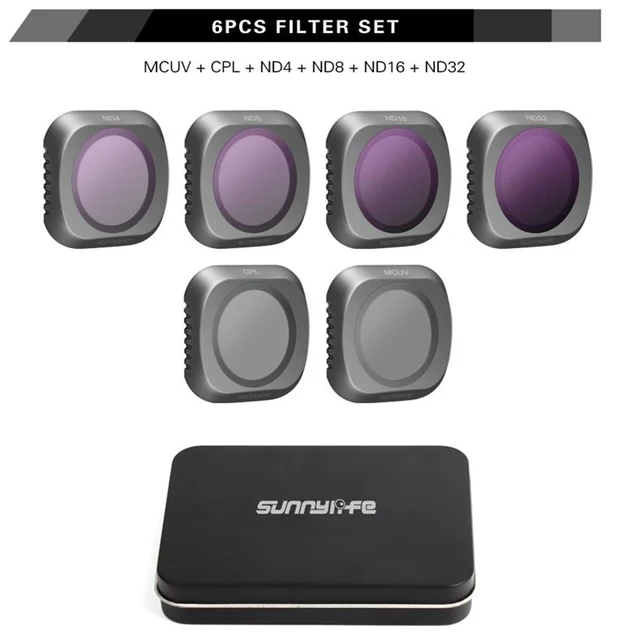 $43.99  FOR DJI Mavic 2 Pro 6pcs Filter Set Lens Filter Drone Accessories CPL MCUV ND4 ND8 ND16 ND32 Camera