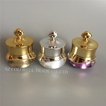 

DHL Free Shipping 120pcs/lot 5g 3Colors Crystal Acrylic Jar With UV Crown Cap Empty Cosmetic Pack For Eye Cream Travel Cream Box