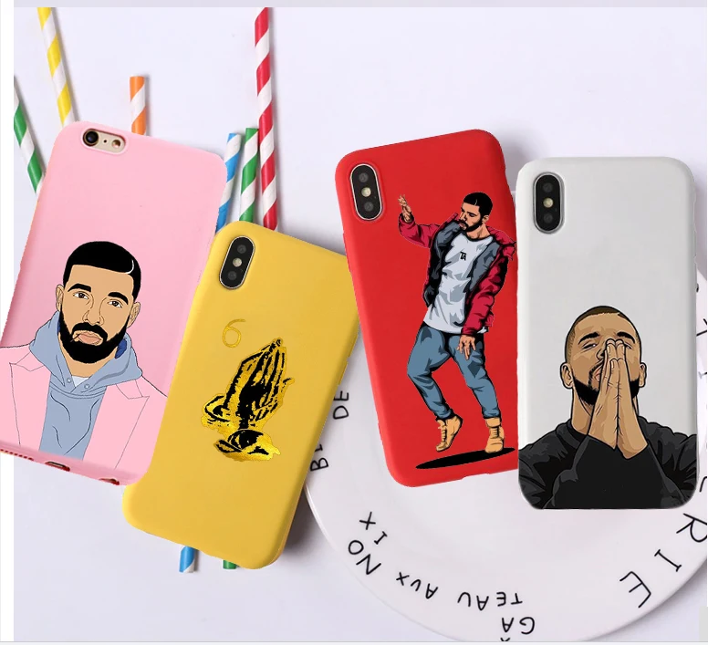 

Poor Crying Drake Candy Color TPU Case phone For iphoneX 7 8 XS XR XSMAX Pink Red Black Yellow purple White Cover