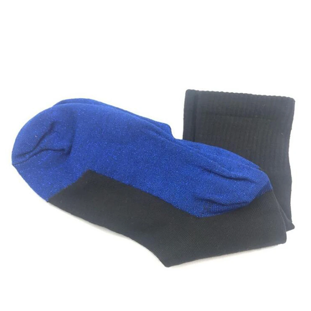 1 пара зимних теплых толстых носков для мужчин, черные мягкие теплые спортивные носки для улицы, лыжная одежда, сохраняющие тепло ноги, Calcetines - Цвет: Blue