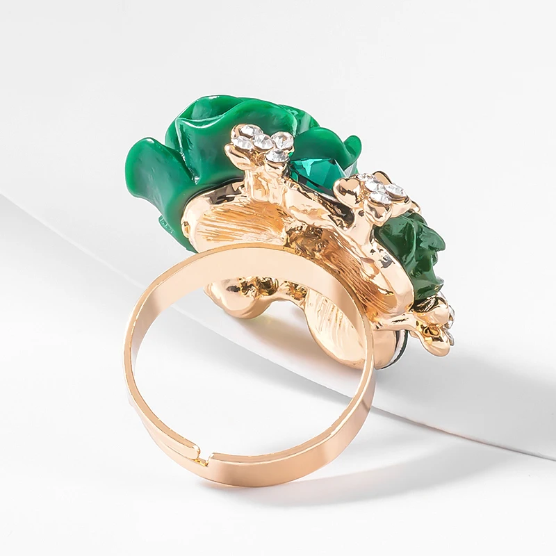 H: HYDE Ретро Оригинальное кольцо для женщин китайский узел Национальный Ветер кольцо палец Красная роза цветок ручной работы ювелирные изделия для женщин