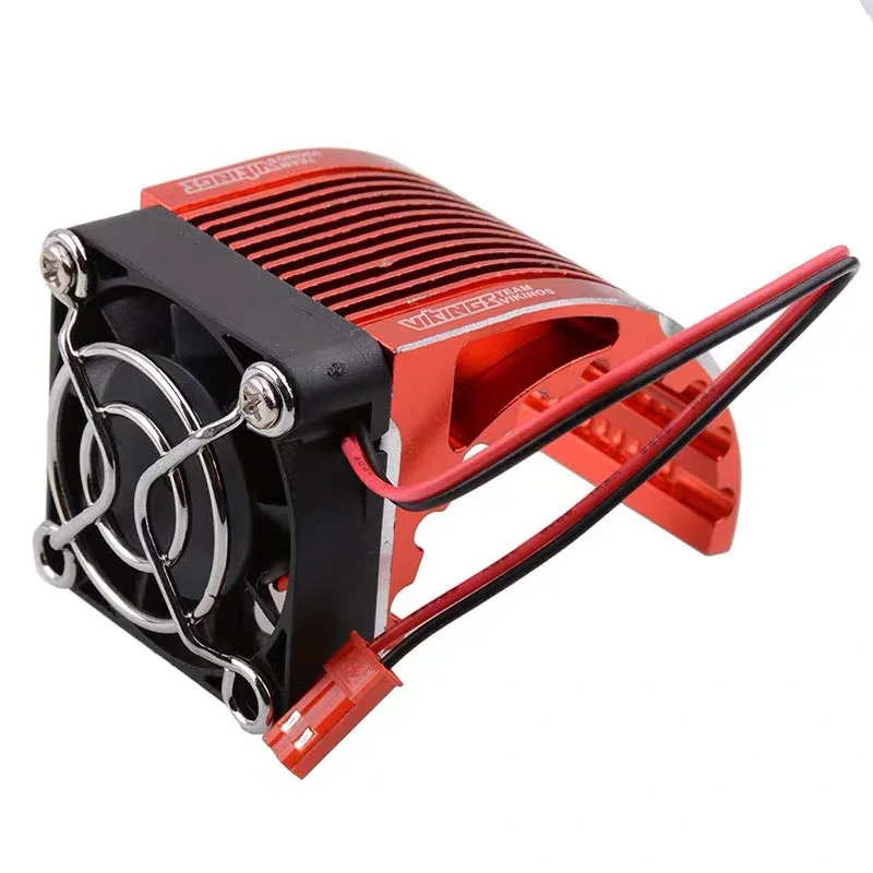 RC CNC сплав радиатор двигателя 40*40 мм вентилятор для бесщеточного двигателя 42 мм Hobbywing Леопардовый замок 4274 1515 812 T8 4268 4272 - Цвет: JST  red