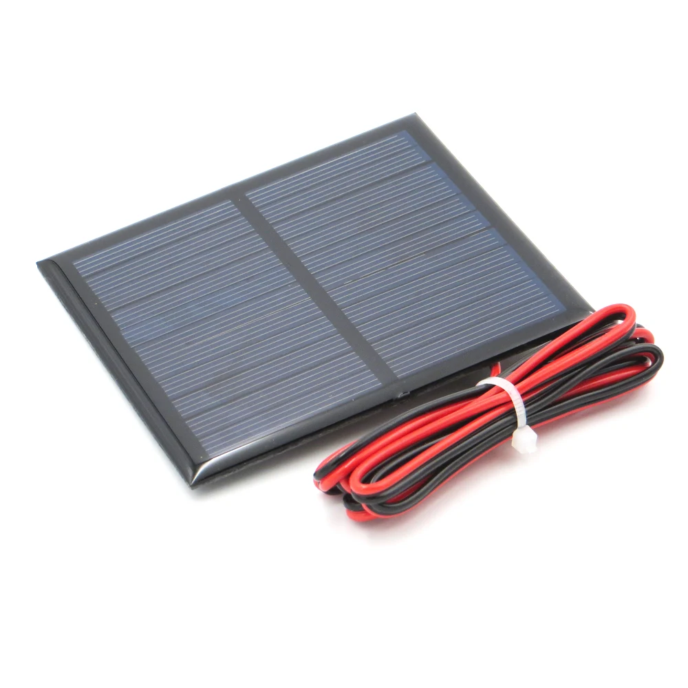 1pc x 5.5V 160mA with 100cm extend wire Solar Panel Polycrystalline Silicon DIY Battery Charger Small Mini Cell cable toy |