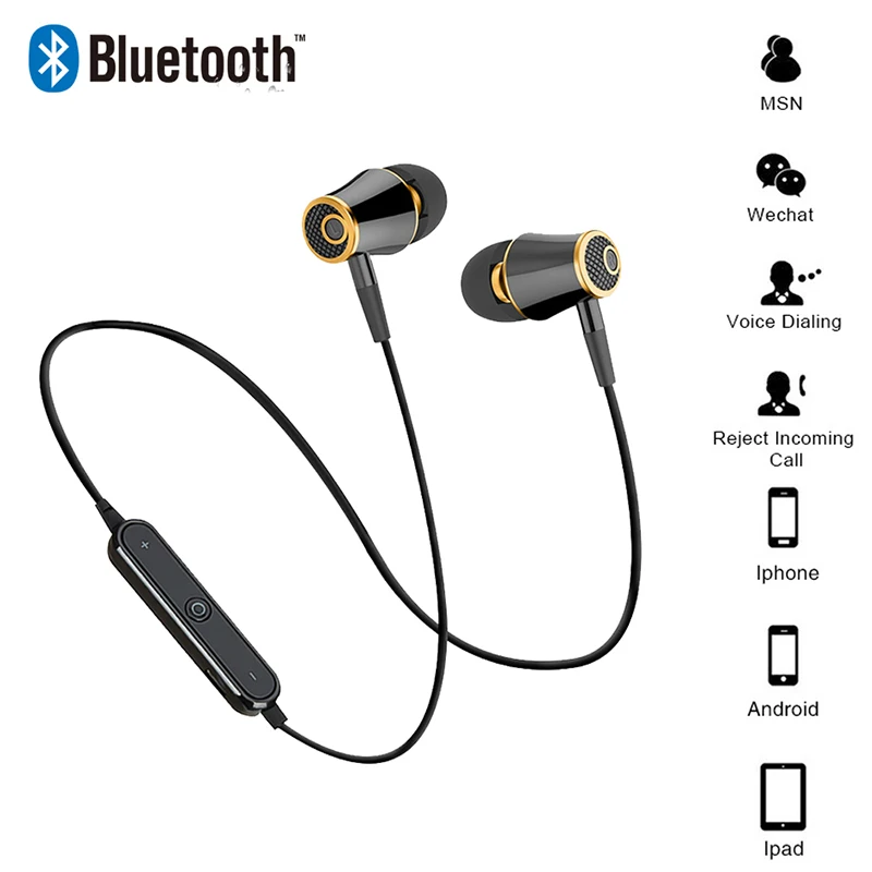 

M64 Bluetooth Earphone Sport Running Wireless Bluetooth Headset Sweatproof Stereo Earbuds Super Bass Earphone With Mic