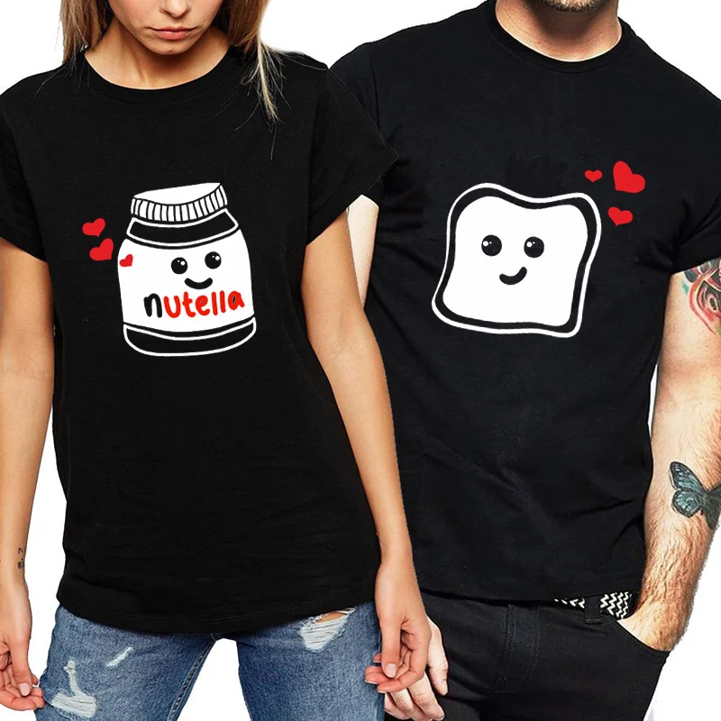

DAYIFUN Funny Couple Clothes Summer Cool Women T-shirt Cotton Print T Shirt Women Plus Size Tops Couple Harajuku T Shirts T144