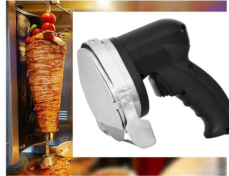 

Top Quality Professional Electric doner kebab shawarma making machine (two blades) kebab meat cutting and maker equipment