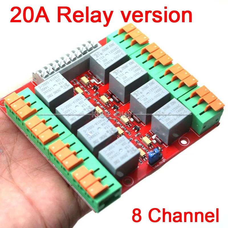 8 Channel 20A Relay Control Module for UNO MEGA2560 R3 ...