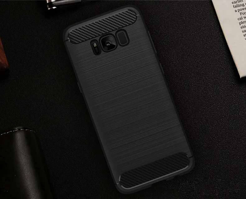 

for samsung s8 plus case luxurynew SlimBrushed Pattern Rugged Protective Back CoverTPU Silicone for samsung s8 plus case