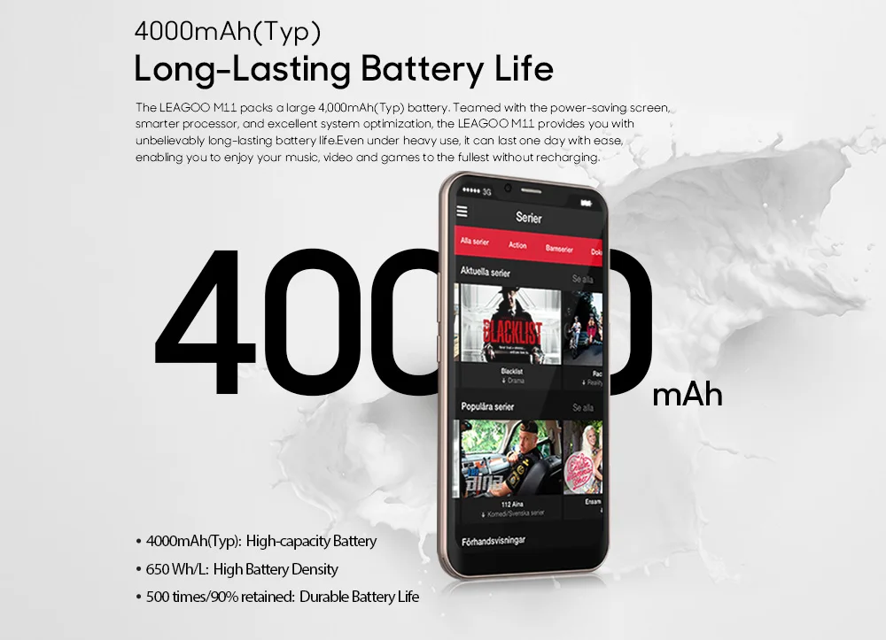 LEAGOO M11 Android 8,1 мобильный телефон двойная задняя камера 4000 мАч отпечаток лица ID 6,18 дюймов 2 Гб 16 Гб MTK6739 четырехъядерный мобильный телефон
