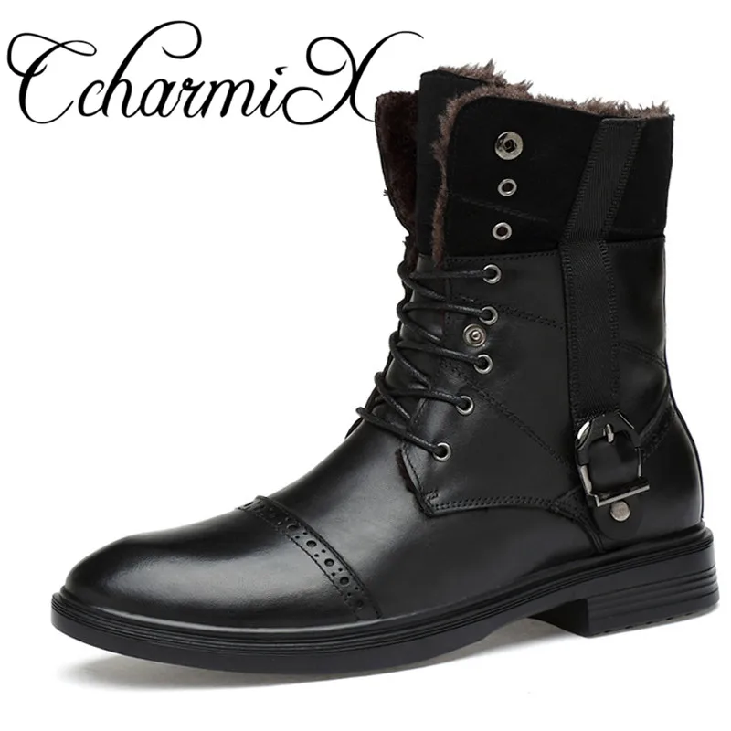 men's mid calf combat boots