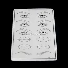 Дешевые 5 шт. профессиональный косметический постоянный макияж микроволокна бровей губ кожа для обучения татуировкам Тренировочный Набор для кожи для начинающих