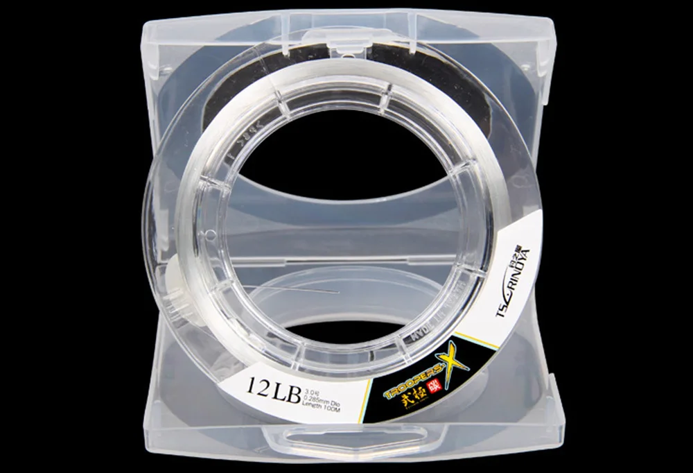 100m Trulinoya Transparent Carbon Fish Line Fluorocarbon Fishing Wire