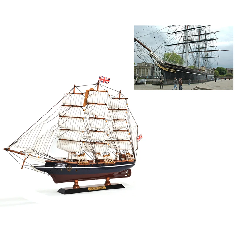 LUCKK 65 см CUTTY SARK деревянные модели кораблей Изысканные домашние поделки для декорирования интерьера Средиземноморский парусник украшения Аксессуары