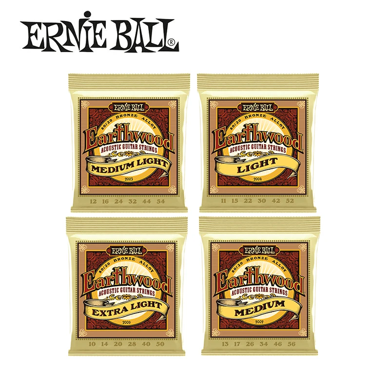 Оригинальный Ernie Ball 2002/2003/2004/2006 Earthwood Бронзовый акустической гитары бронзовый сплав 80/20