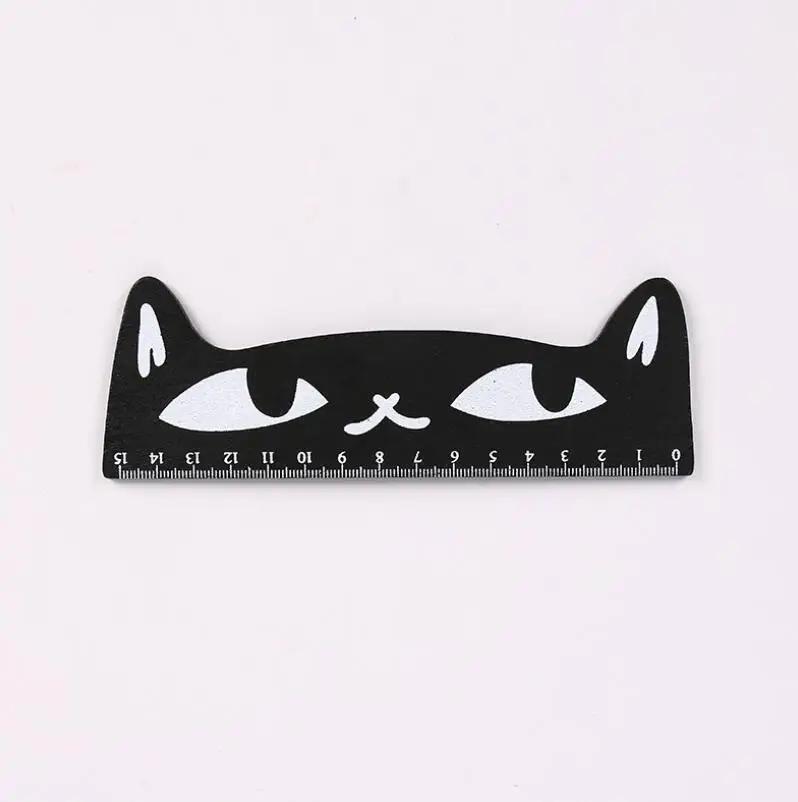 1 шт. KoreanCartoon Cat деревянная школьная линейка измерительная прямая Линейка инструмент для рисования аксессуары для офиса, 15 см