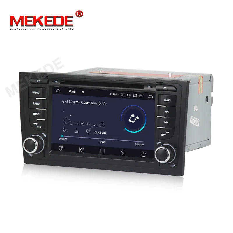 Cheap MEKEDE IPS DSP 2 Din  Android 9.0 Car Radio GPS Car DVD Player for Audi A6 S4 RS6 1997-2004 with WIFI BT audio multimedia 3