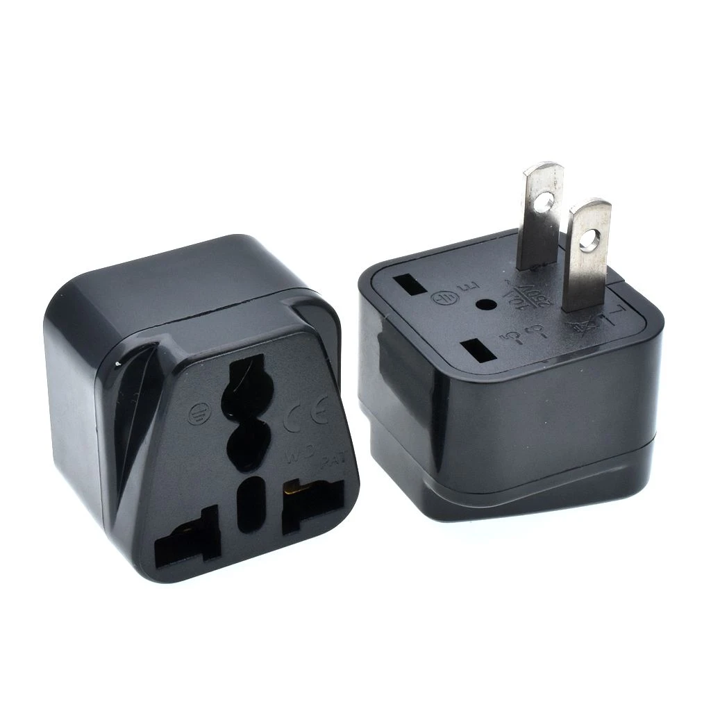US 2 Pin Type A Universal AC Travel Power Flat Plug Adapter Converter Japan Taiwan Thailand EU