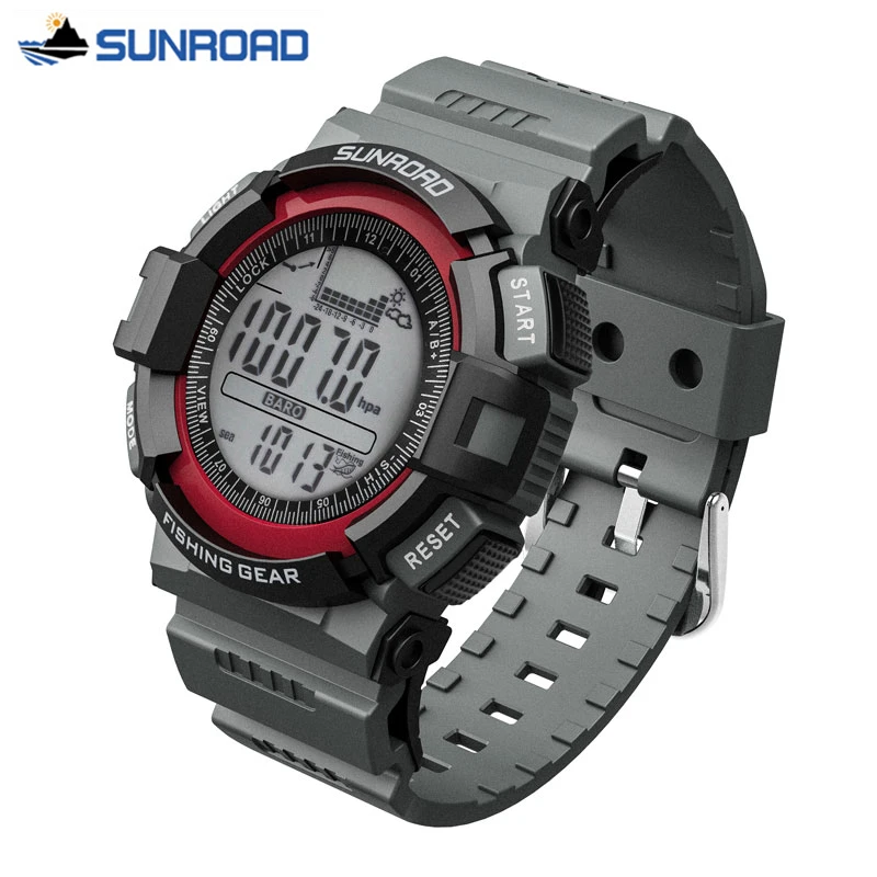 

SUNROAD Waterproof Digital Watch All In One Multifunction Fishing Barometer Altimeter Thermometer Record Watch Clock Men Saat