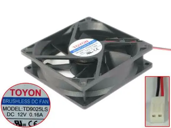 Emacro для тойон TD9025LS DC 12V0. 16A, Размеры: 90x90x25 мм 2-провод Сервер вентилятор охлаждения