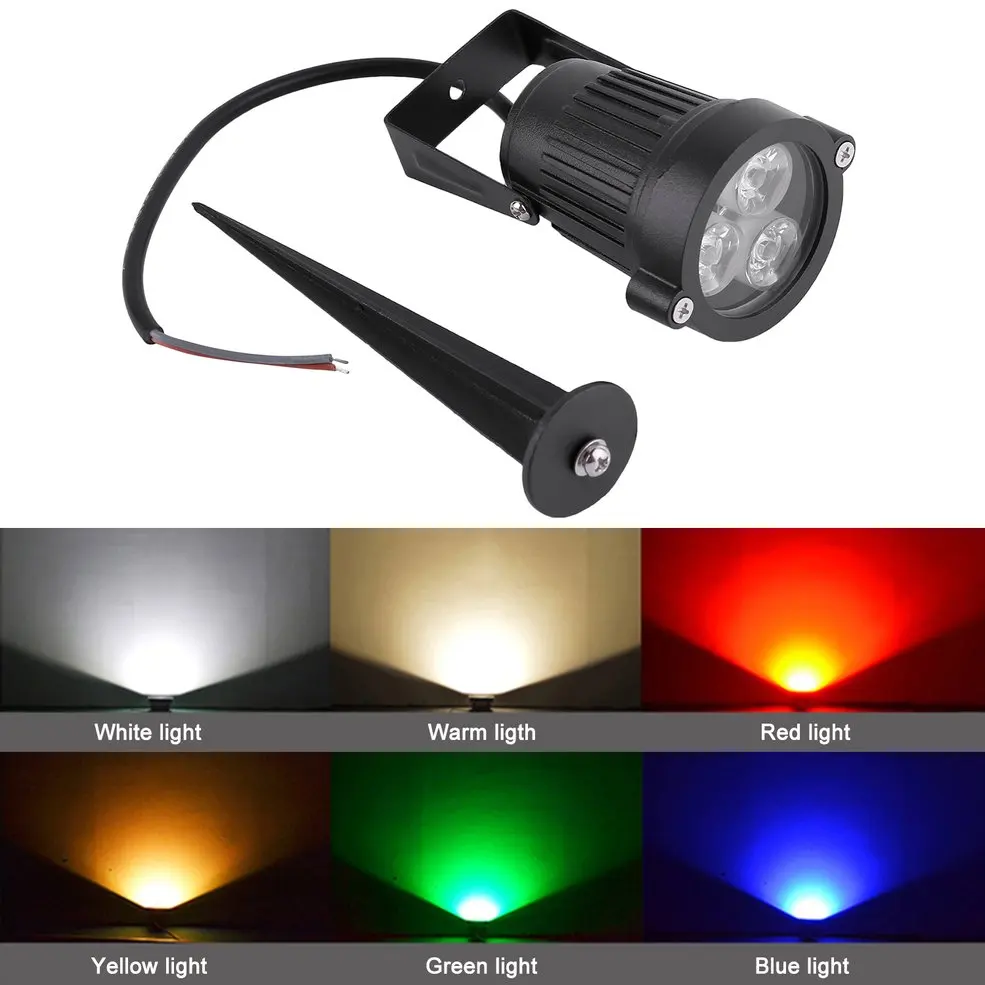 

2 pcs/Set RED Color 12V LED Spike Light Bulb Lamp Spotlight Outdoor Garden Yard Path Landscape