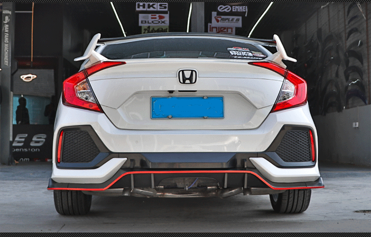 ABS краска автомобиль заднее крыло багажника спойлер для 16-18 HONDA CIVIC