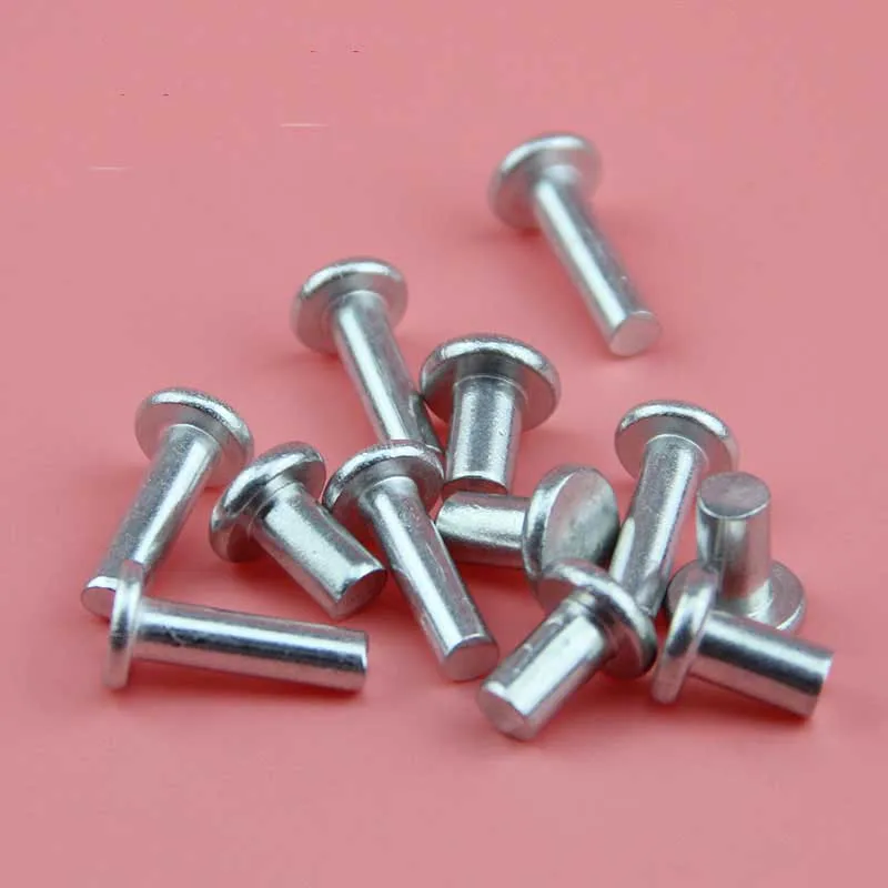 50PCS M8 Flat head aluminum rivet Solid rivets 16mm 50mm length screw